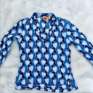 Tory Burch long Sleeve Cotton Top Blouse 8